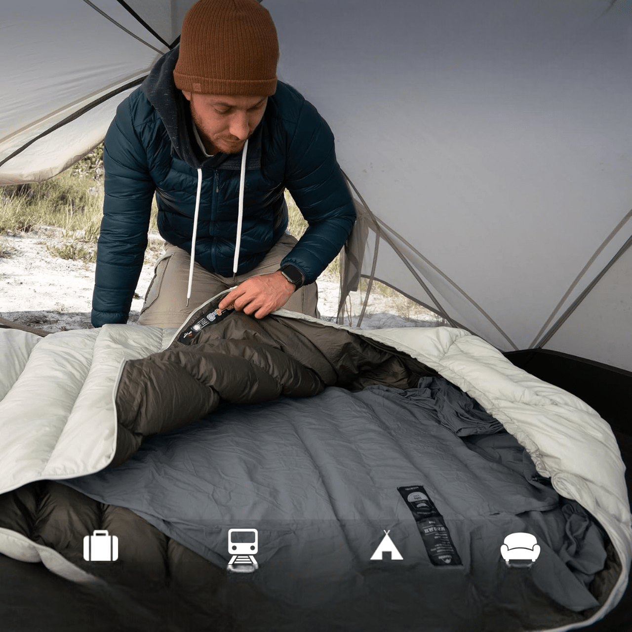 Sac de couchage - ThermalSleepingBag™ - Gris - Mon Univers Camping